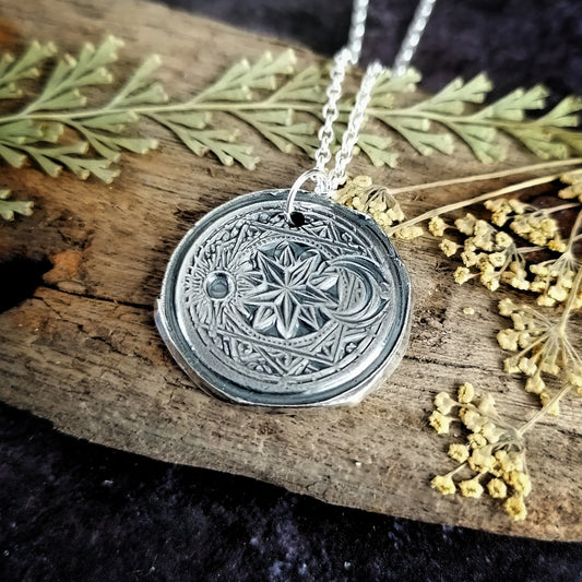 Sun and Moon Celestial Necklace