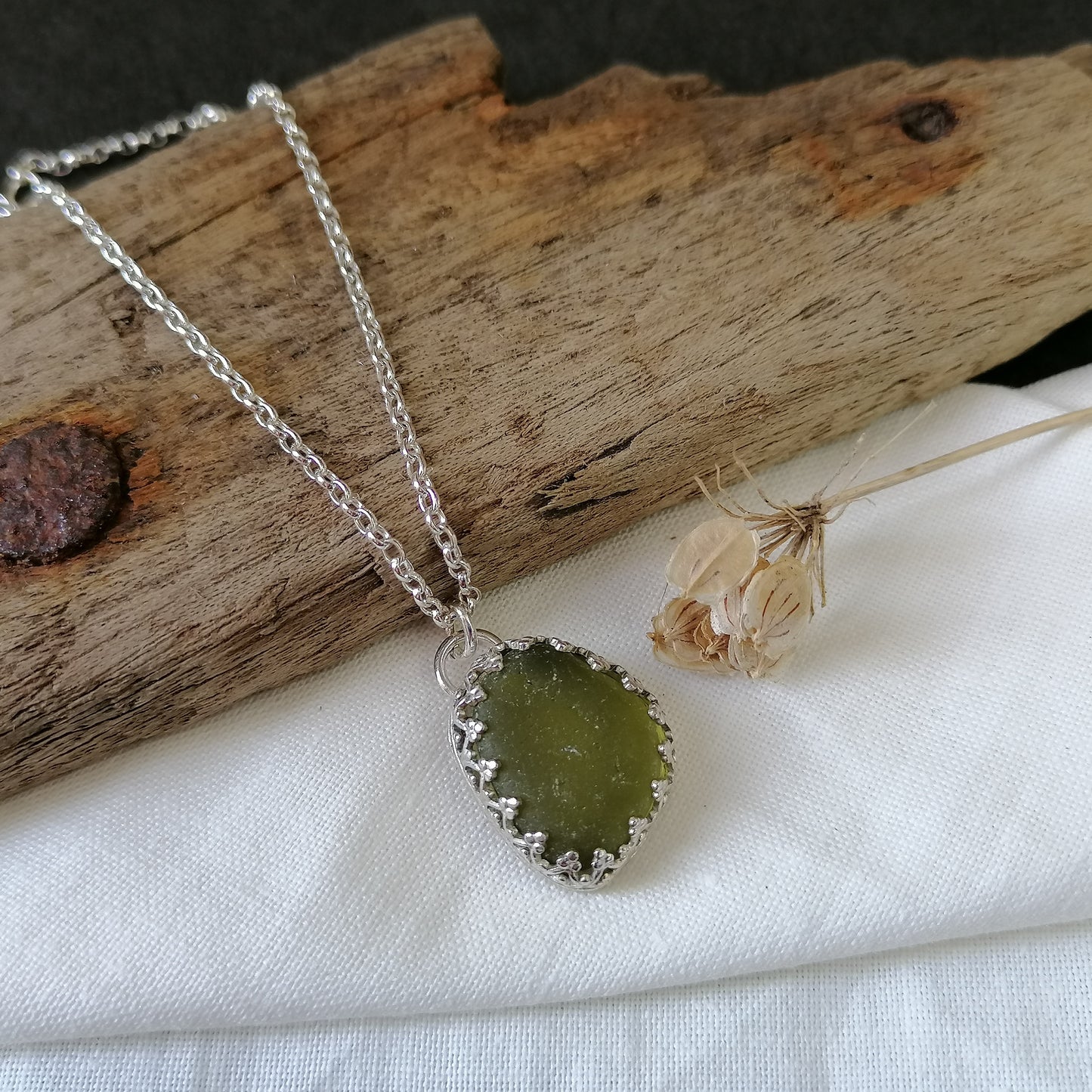 Green Seaglass Necklace