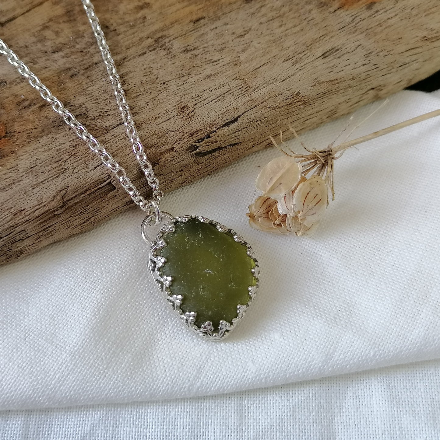 Green Seaglass Necklace
