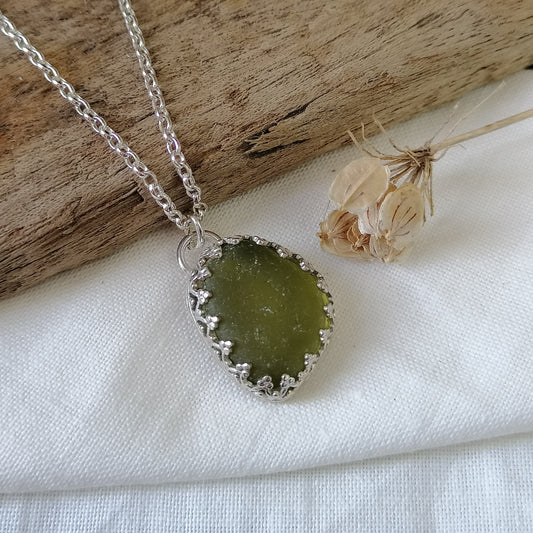 Green Seaglass Necklace