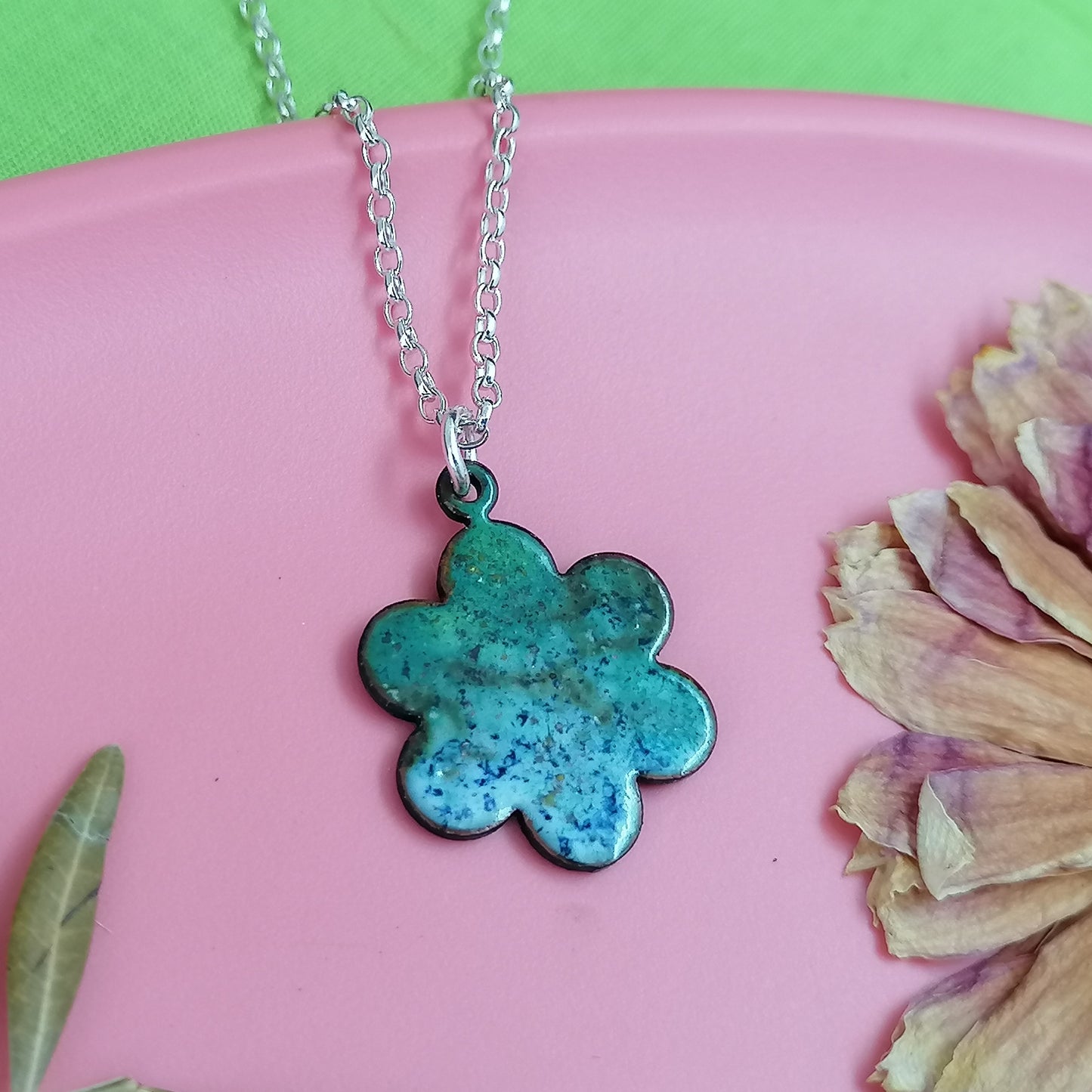 Enamelled Flower Necklace