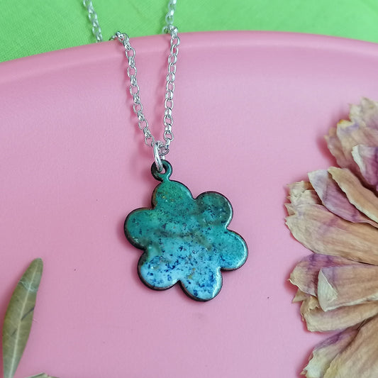 Enamelled Flower Necklace