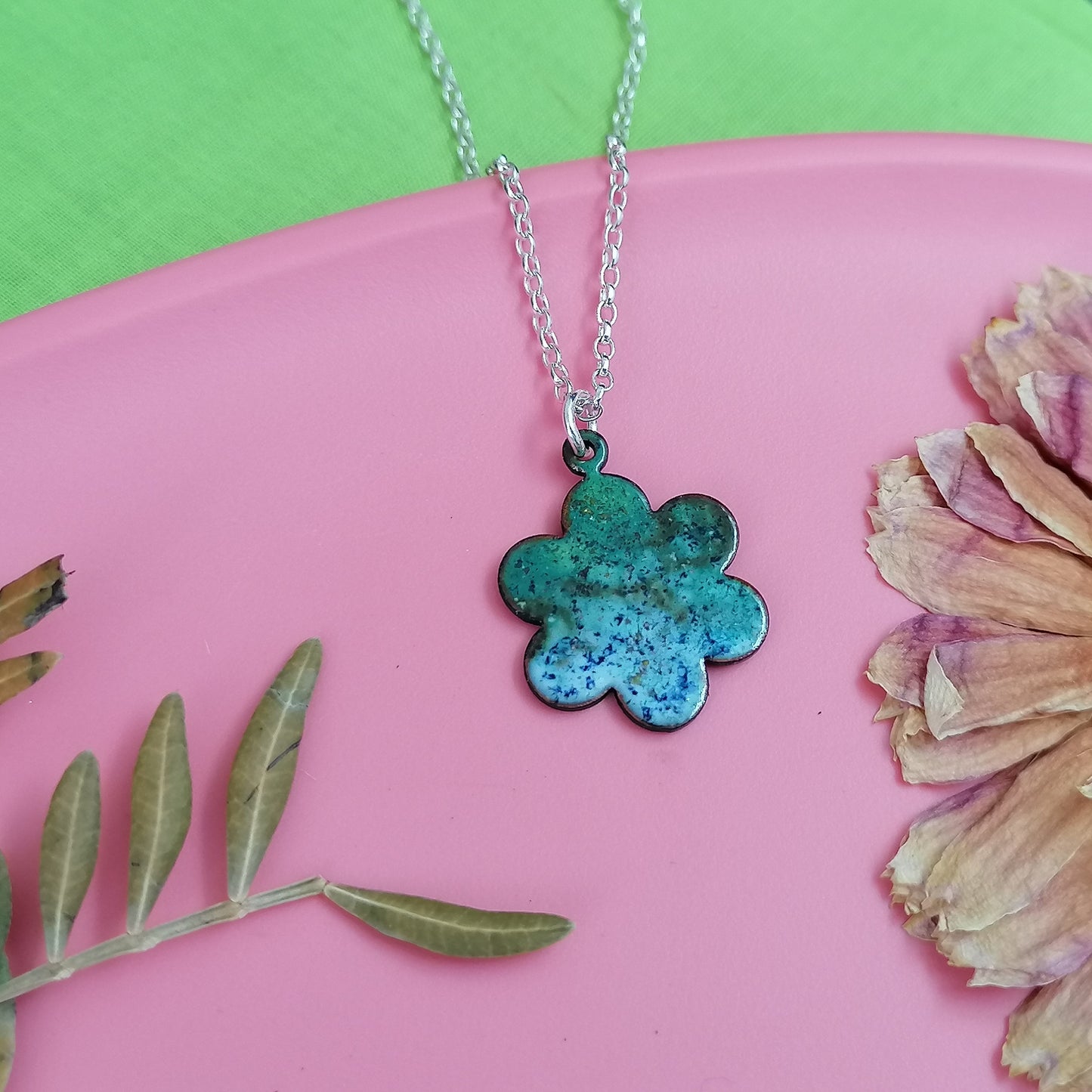 Enamelled Flower Necklace