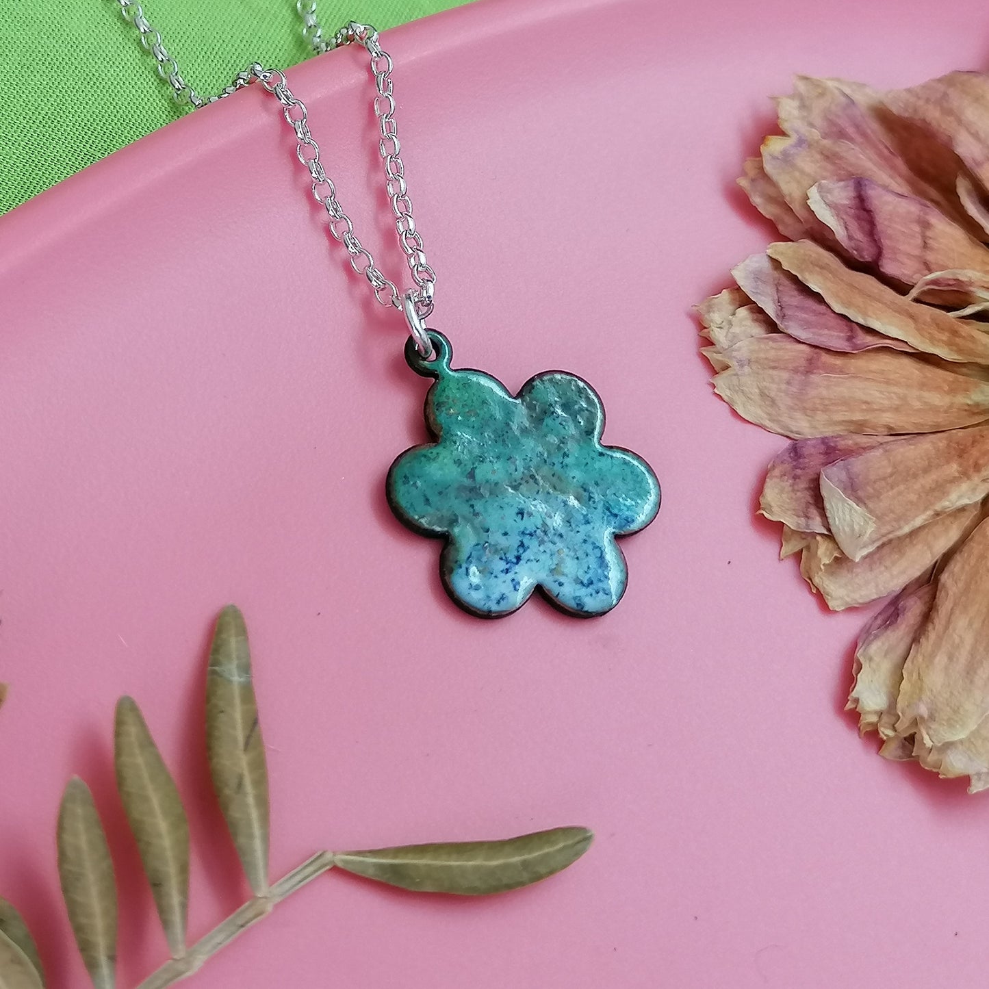 Enamelled Flower Necklace