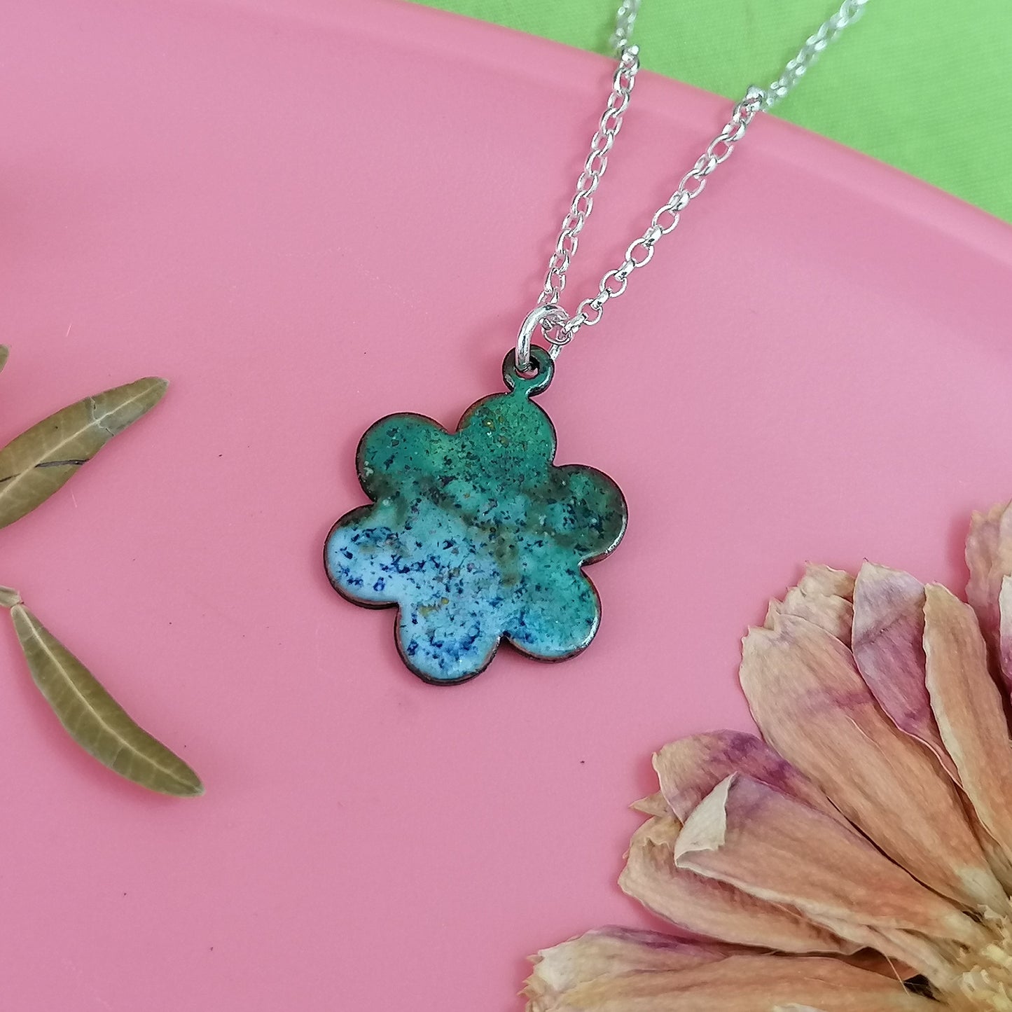 Enamelled Flower Necklace