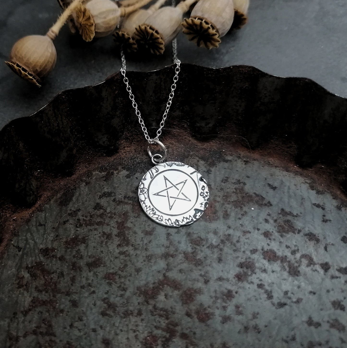 Floral Pentagram Necklace