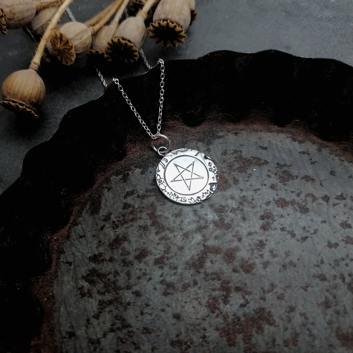 Floral Pentagram Necklace
