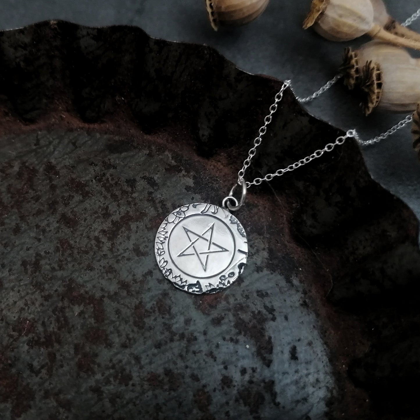 Floral Pentagram Necklace