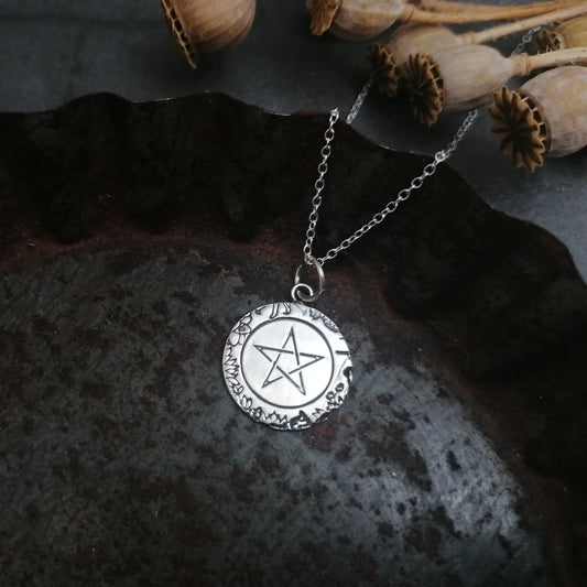 Floral Pentagram Necklace