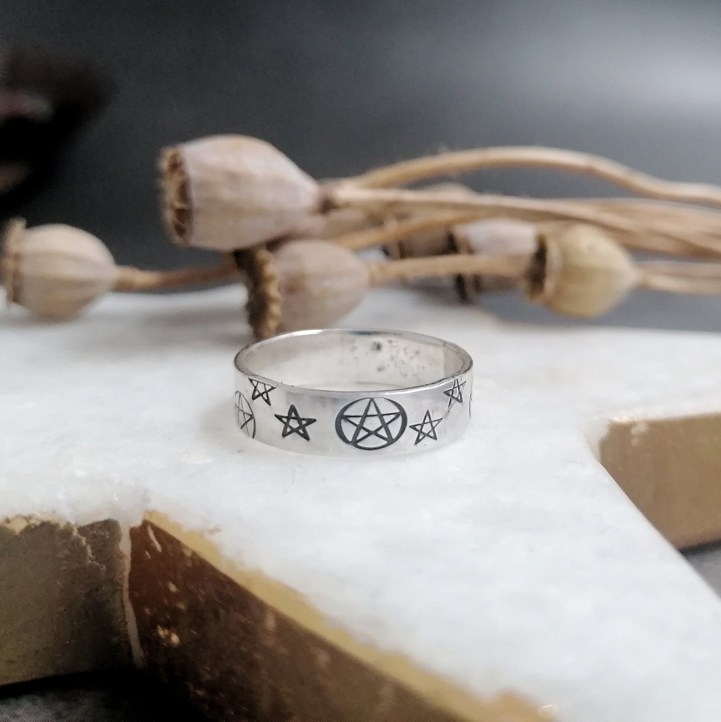 Pentagram Band Ring