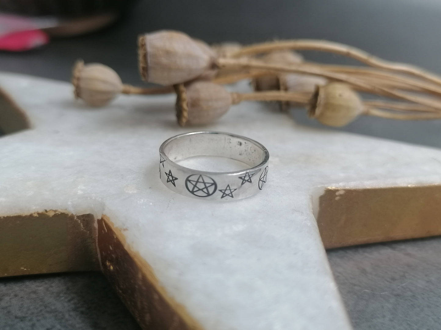 Pentagram Band Ring