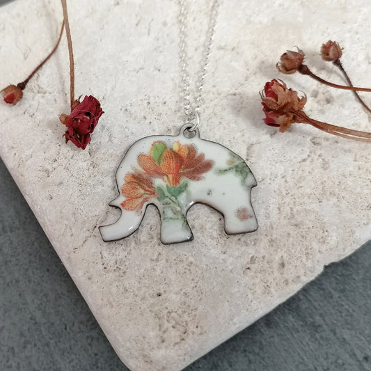 Floral Elephant Necklace