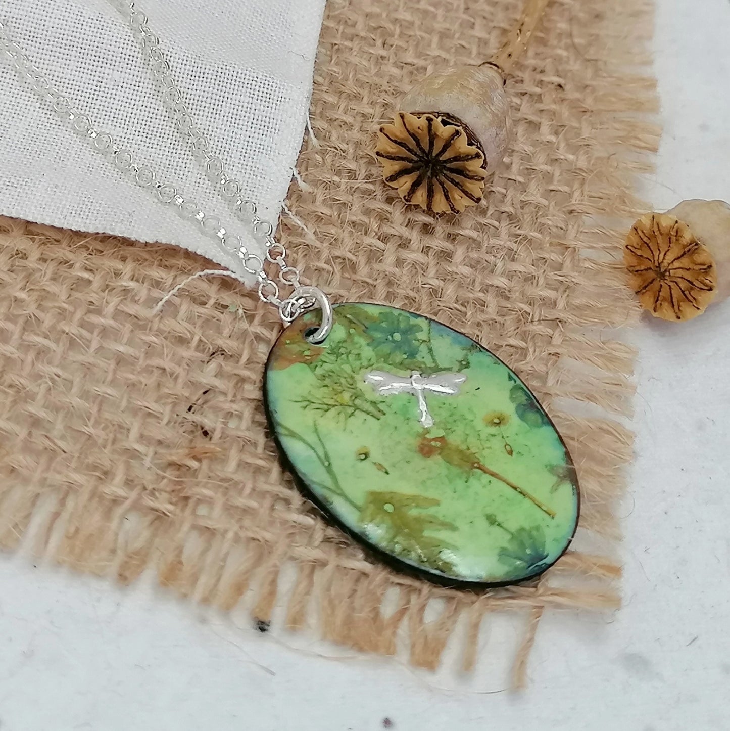 Among The Wildflowers Dragonfly Necklace