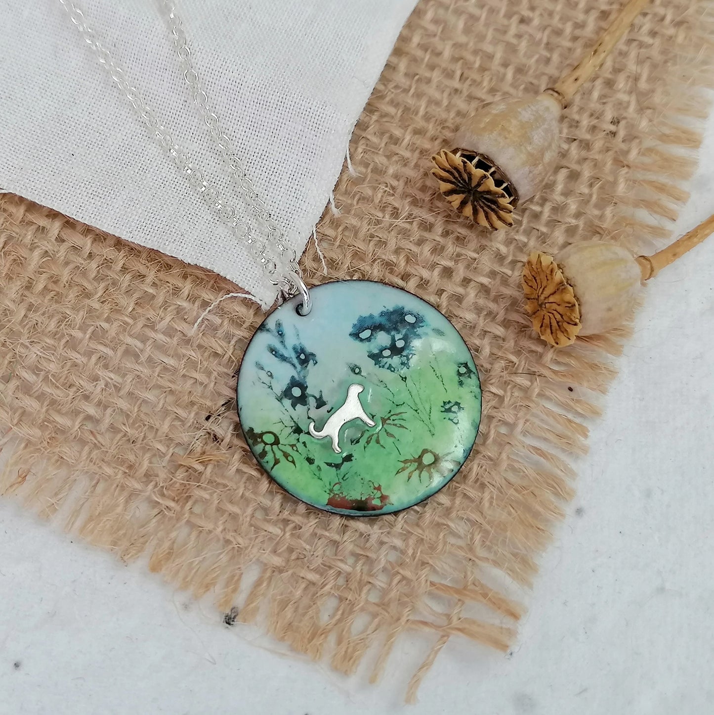 Among The Wildflowers Dog Necklace