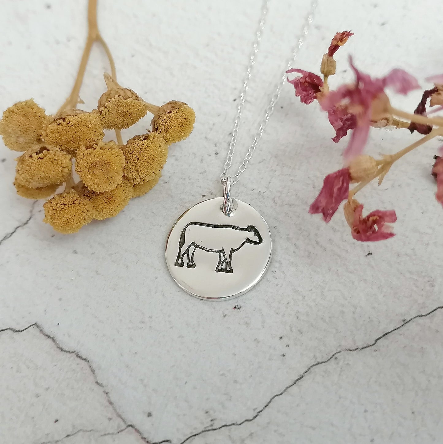 Cow Outline Necklace