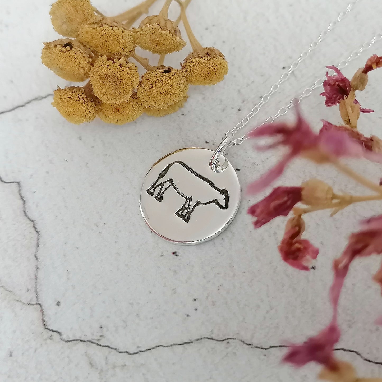 Cow Outline Necklace