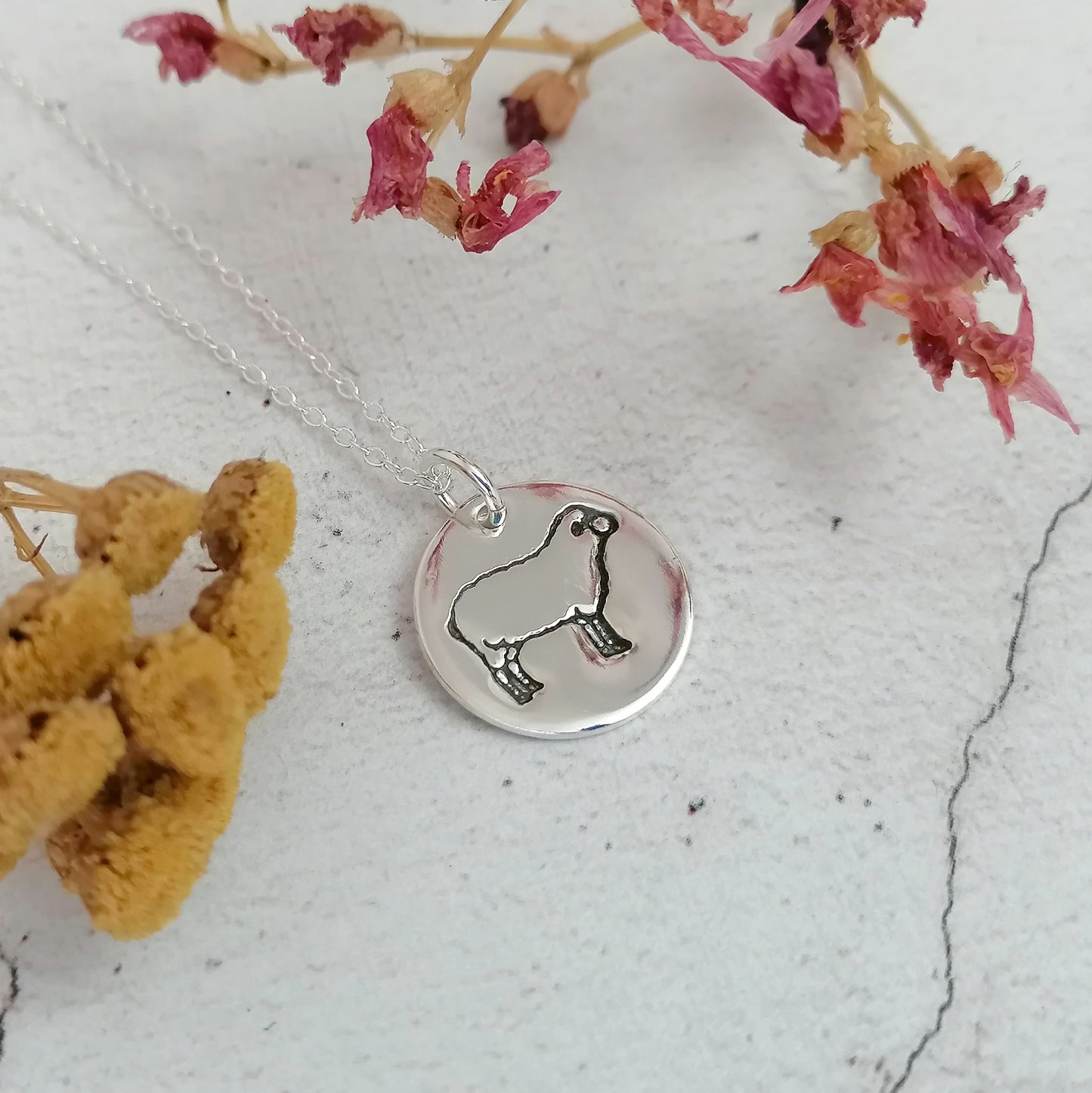 Sheep Outline Necklace