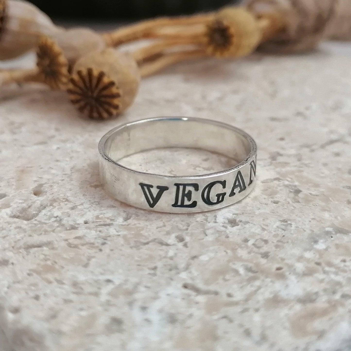 Vegan Sterling Silver Ring