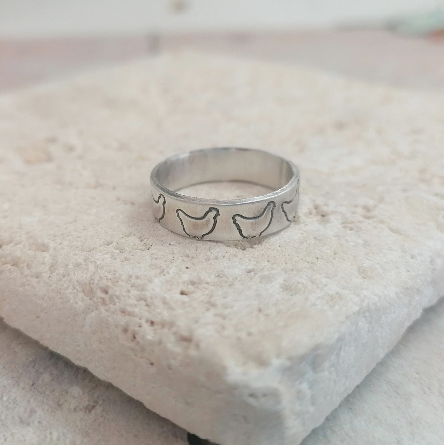 Chicken Sterling Silver Ring