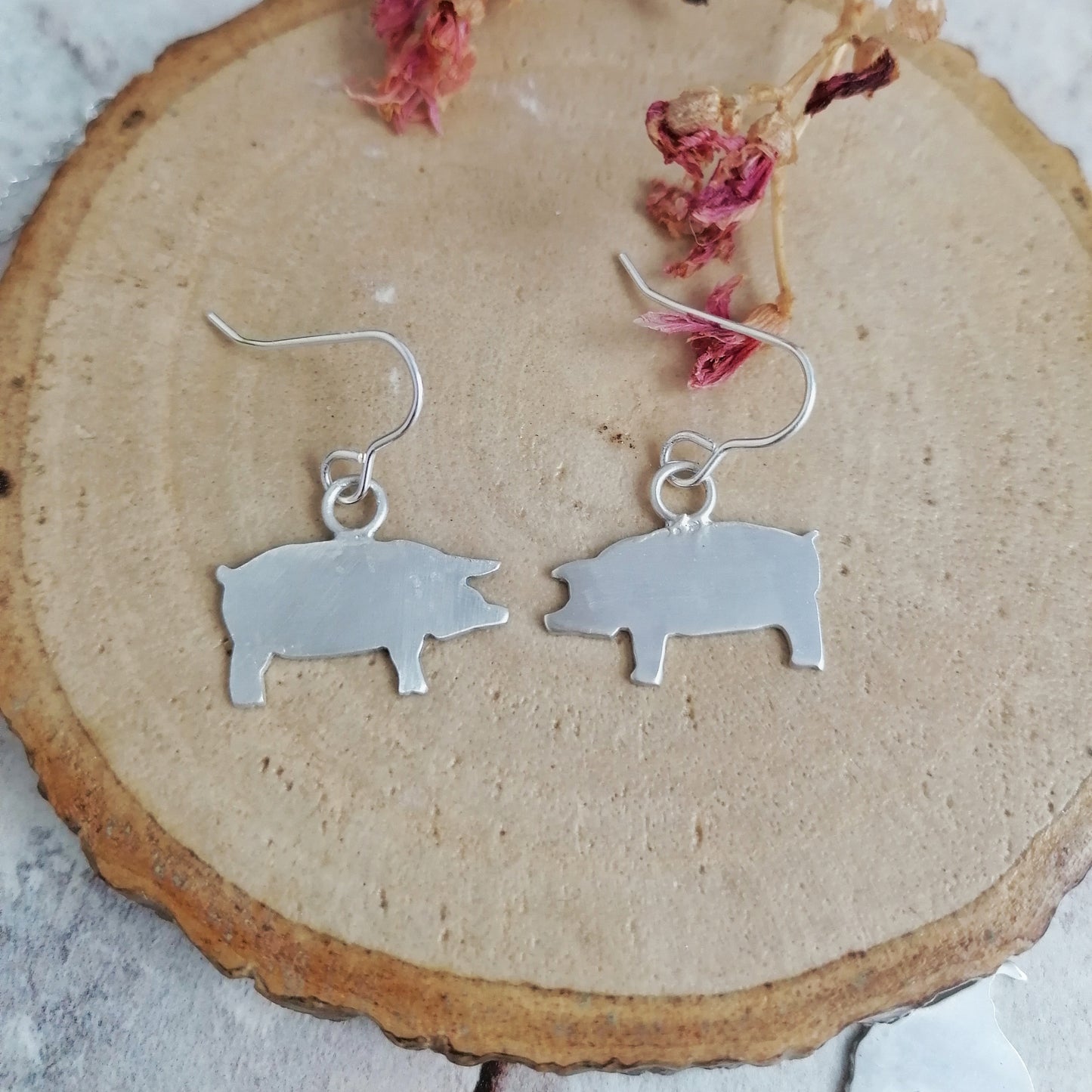 Pig Shaped Dangle Earrings