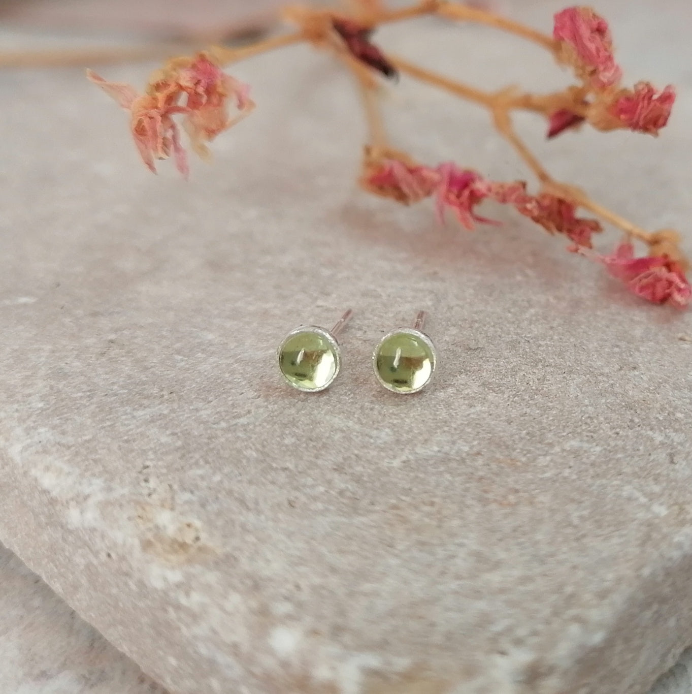 Peridot Stud Earrings