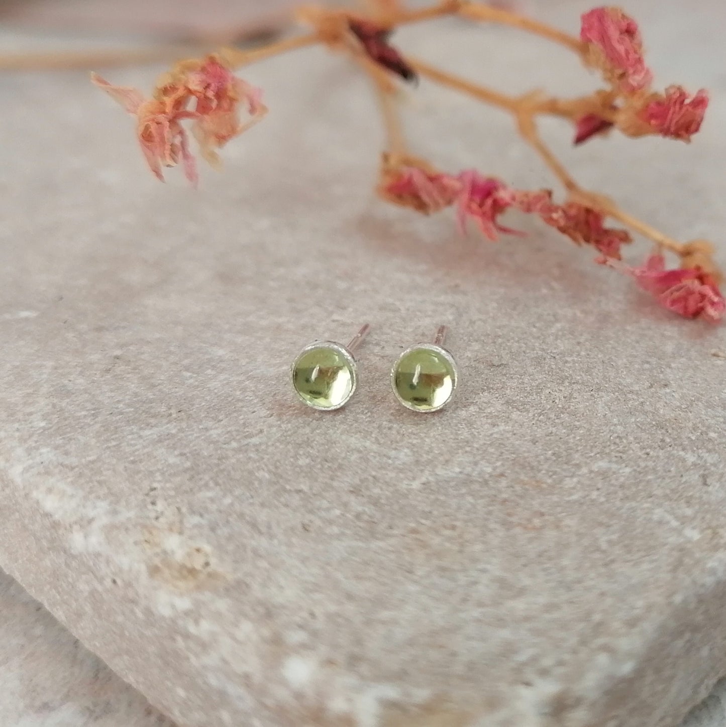 Peridot Stud Earrings