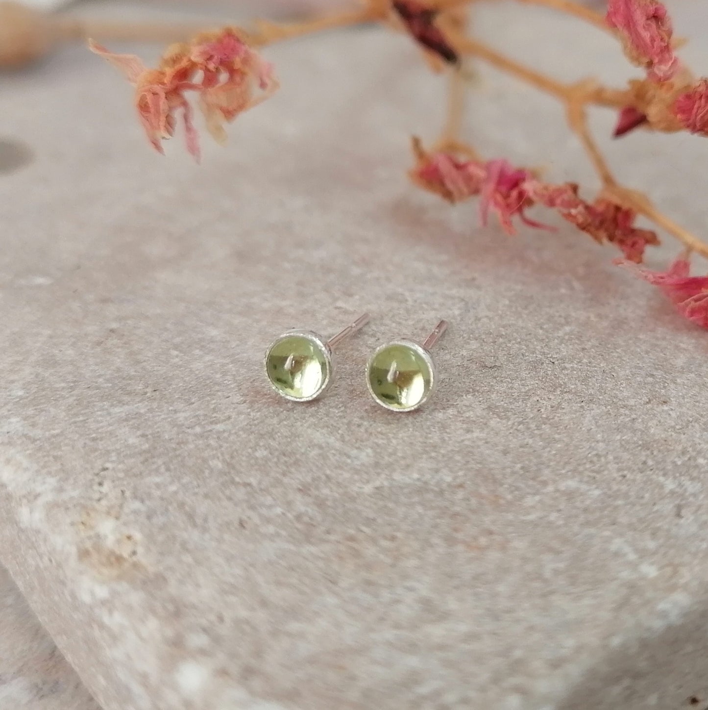 Peridot Stud Earrings