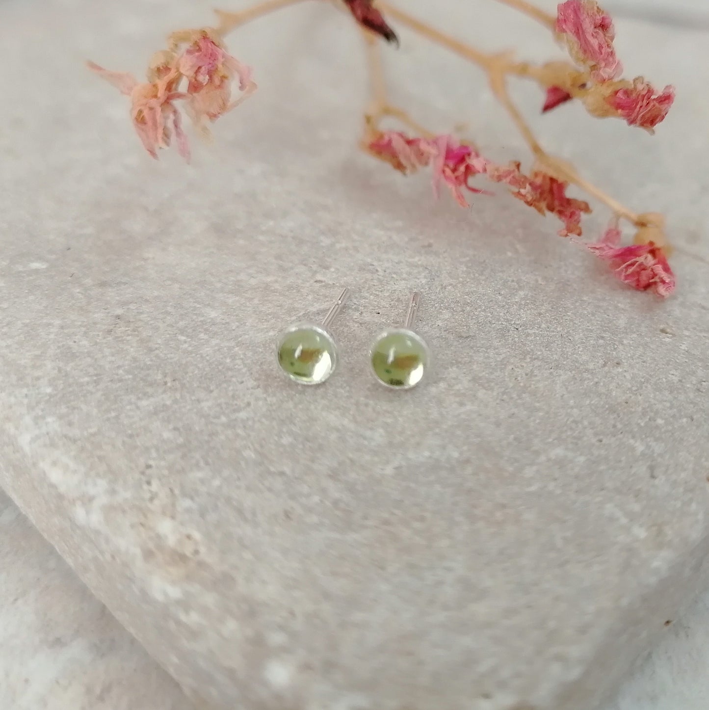 Peridot Stud Earrings