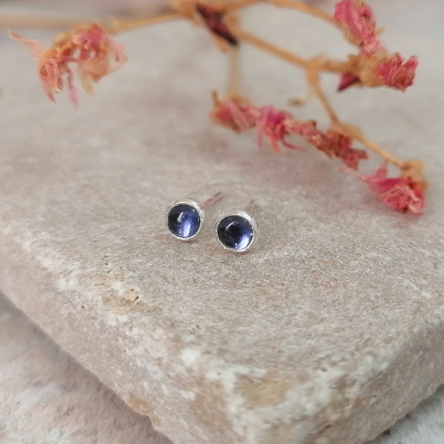Iolite Stud Earrings