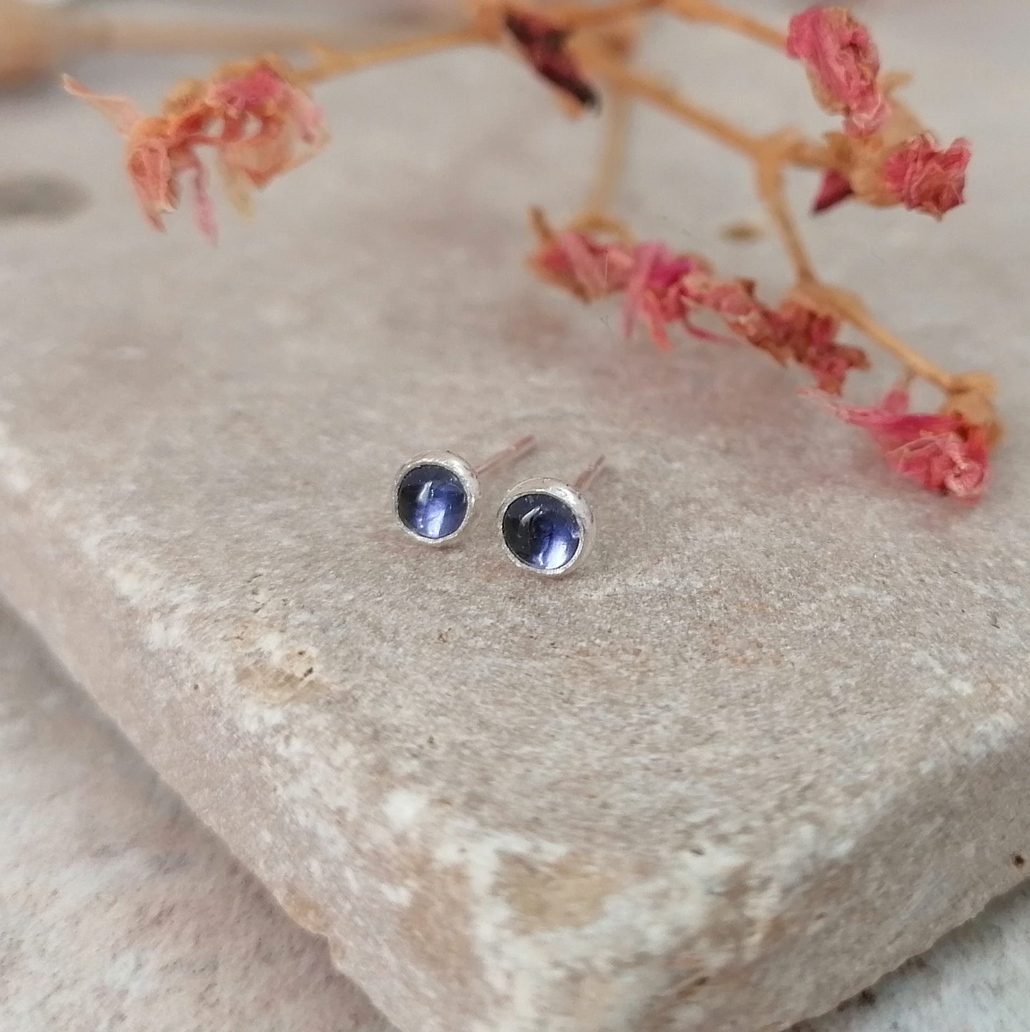 Iolite Stud Earrings