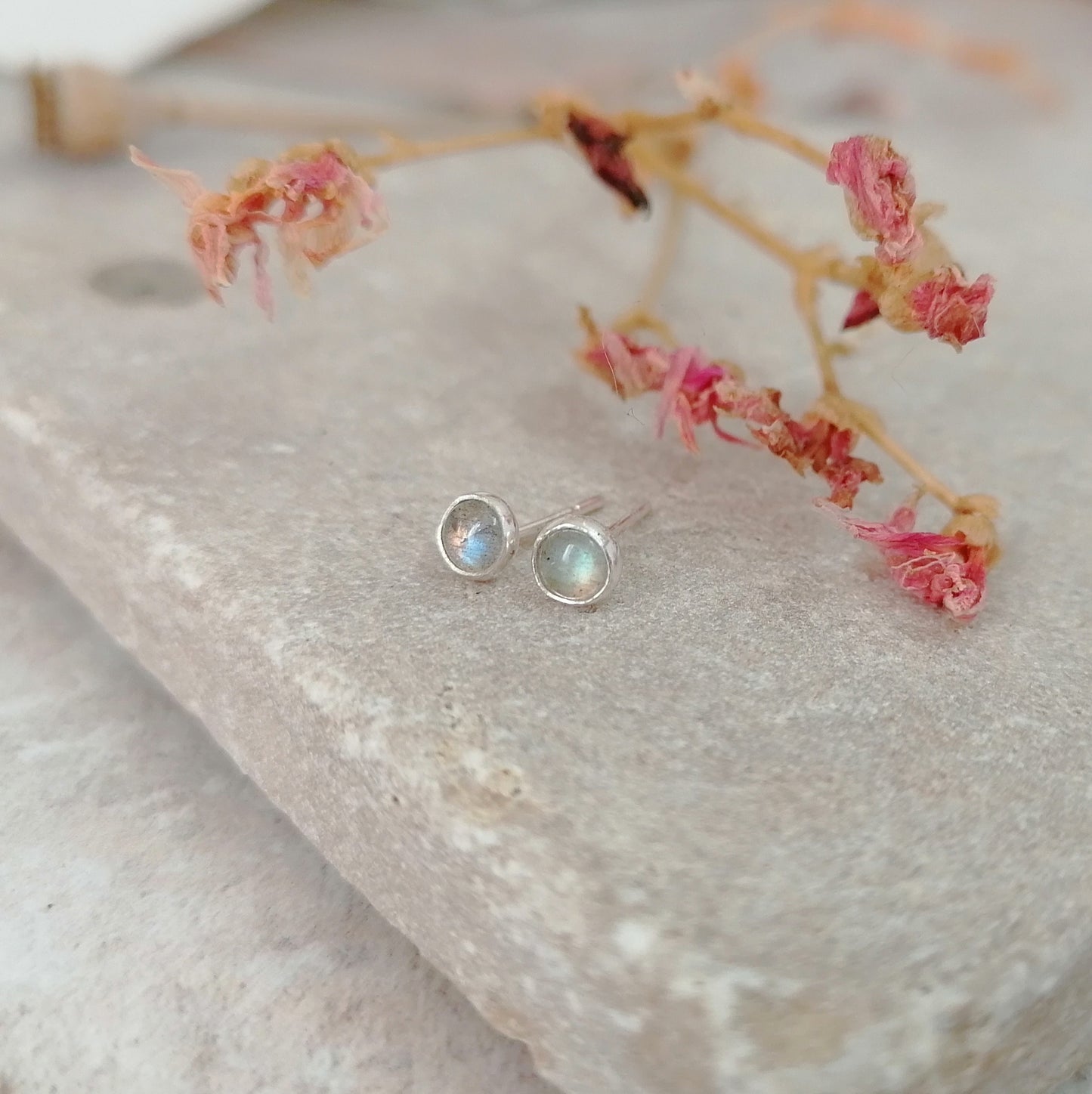 Labradorite Stud Earrings
