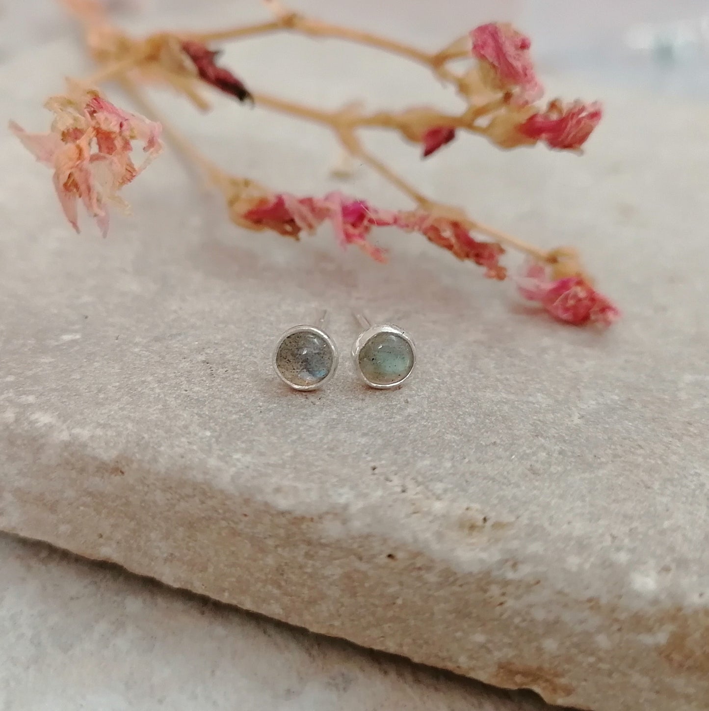 Labradorite Stud Earrings