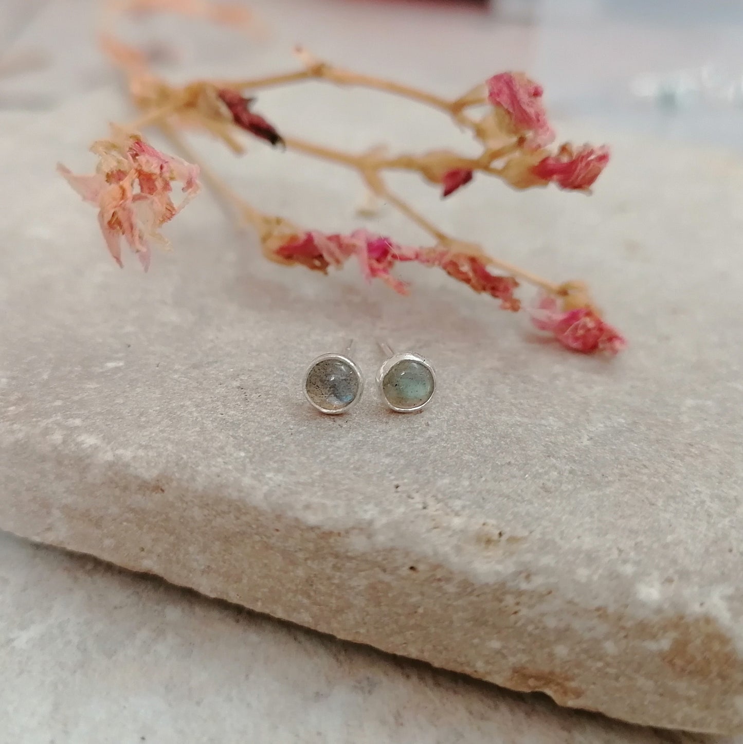 Labradorite Stud Earrings
