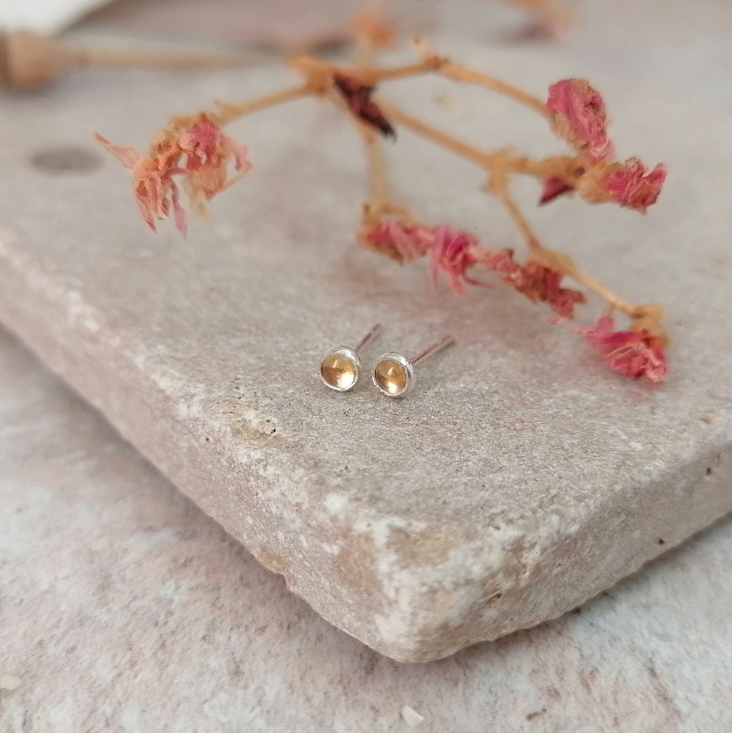 Citrine Stud Earrings