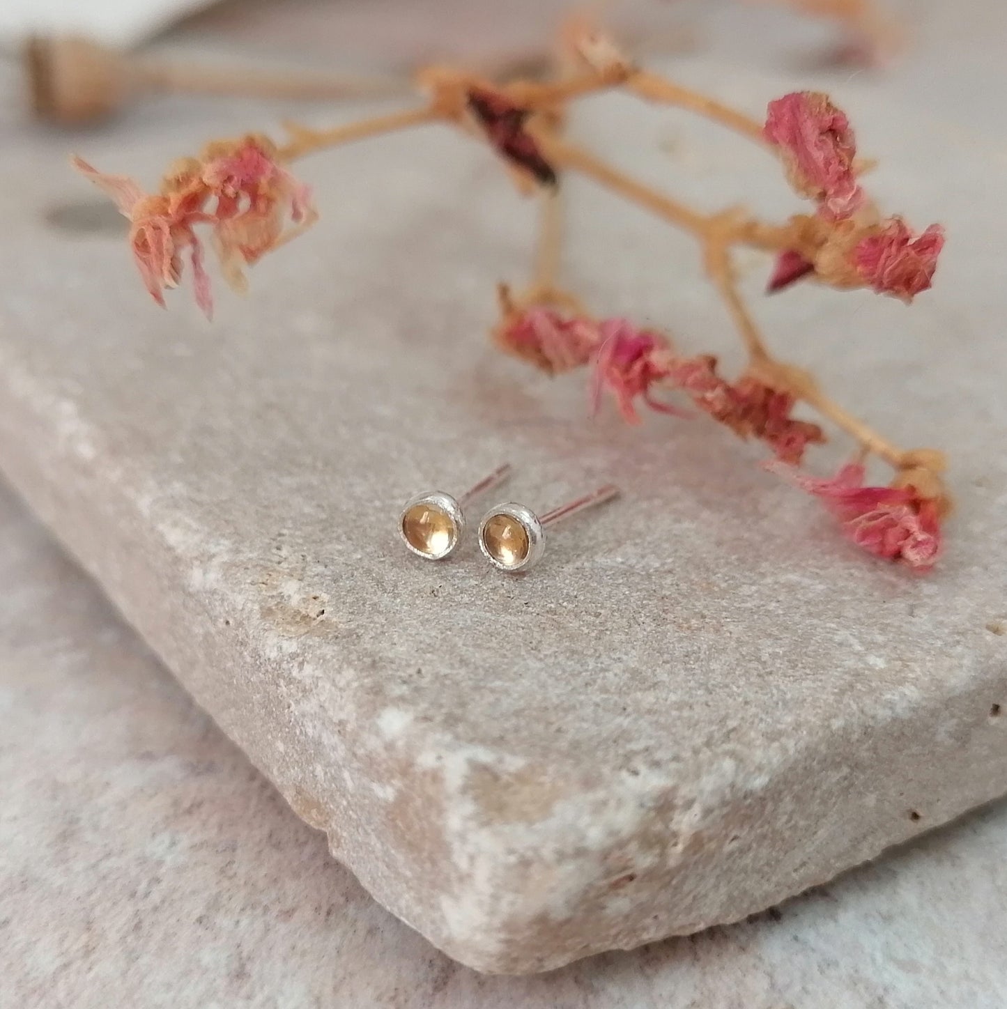 Citrine Stud Earrings