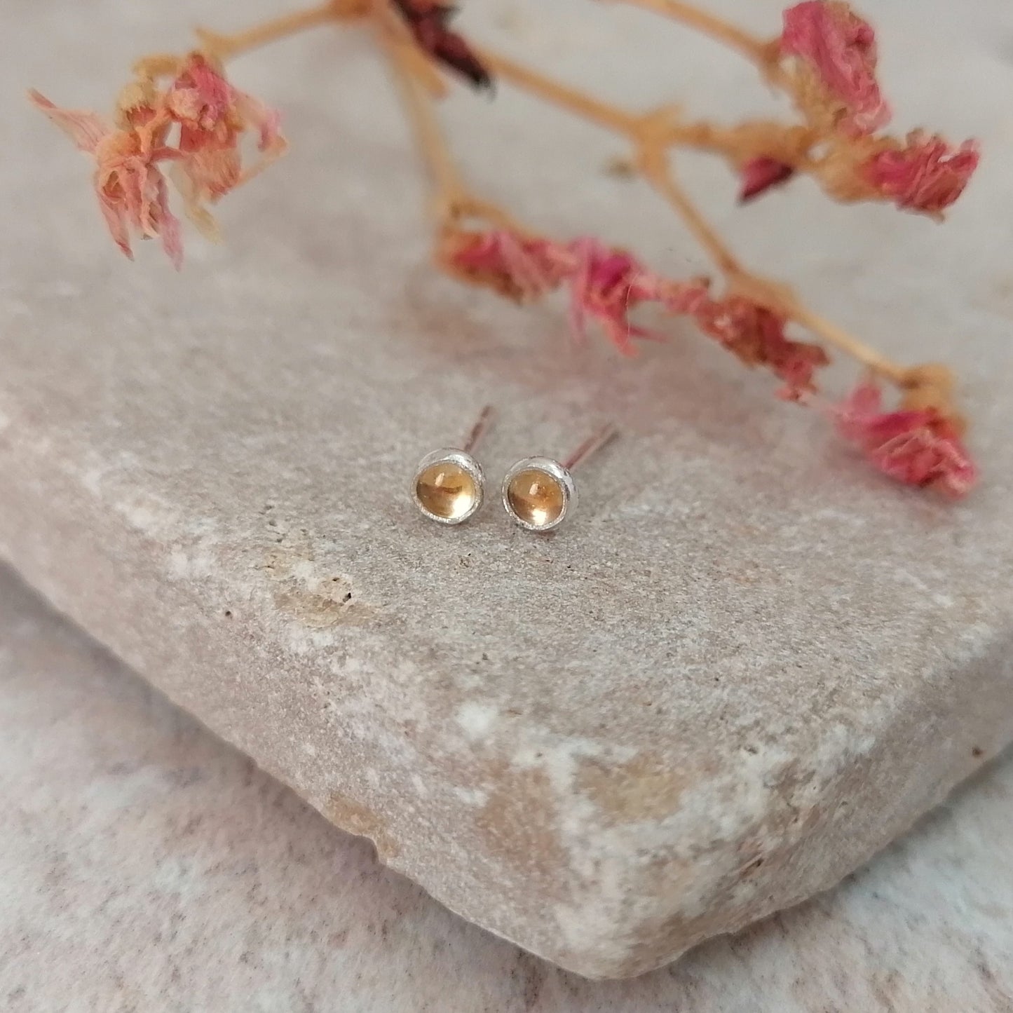 Citrine Stud Earrings