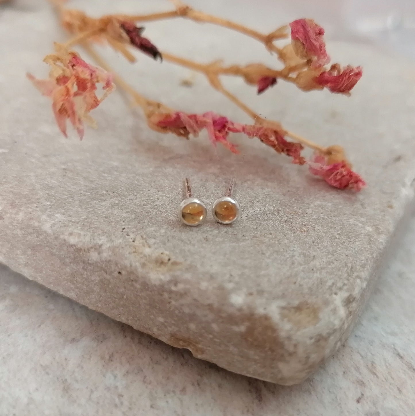 Citrine Stud Earrings