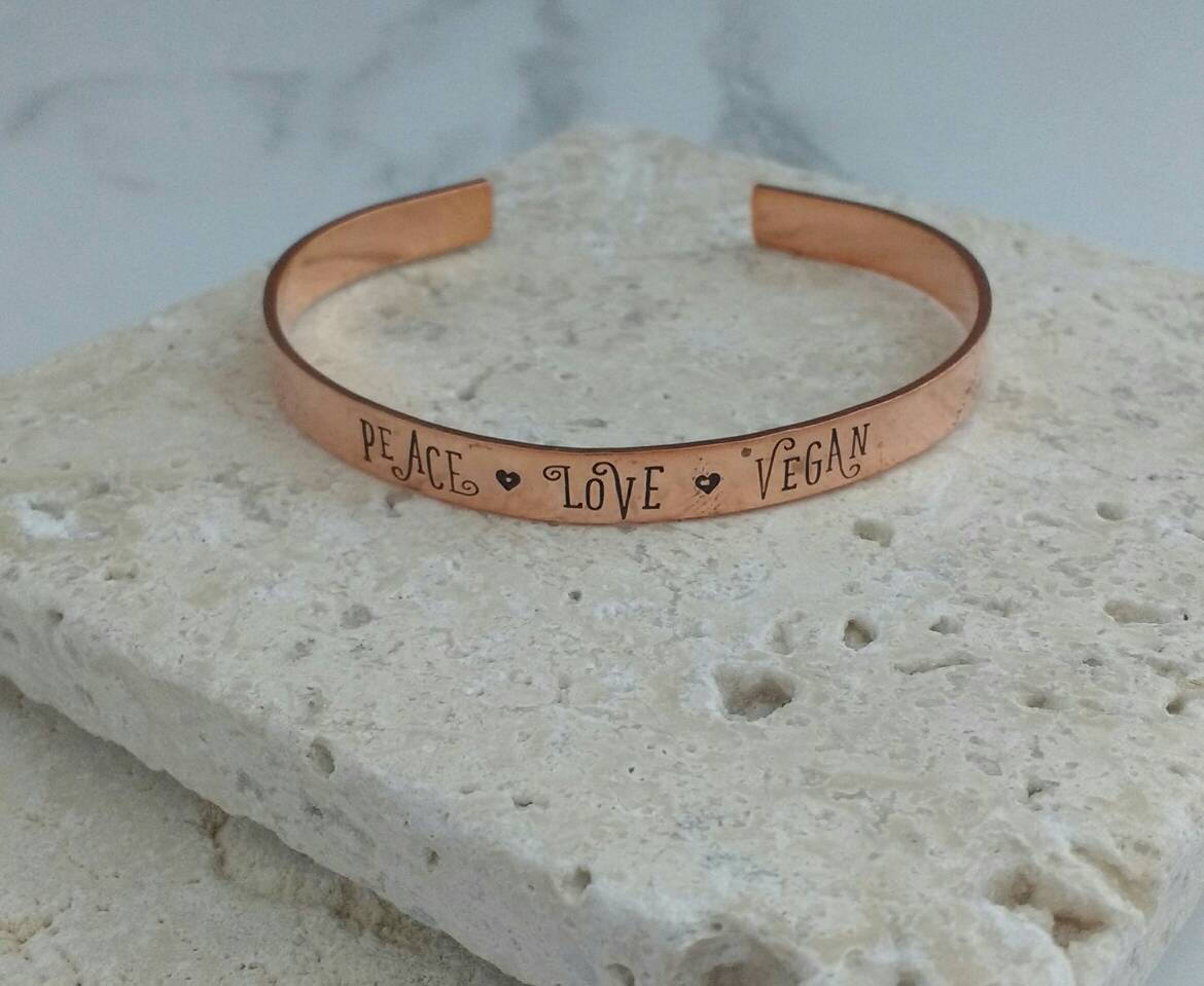 Peace Love Vegan Bracelet