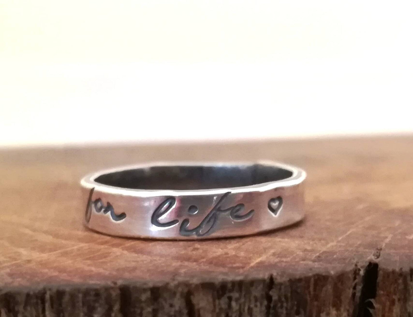 Vegan For Life Sterling Silver Ring