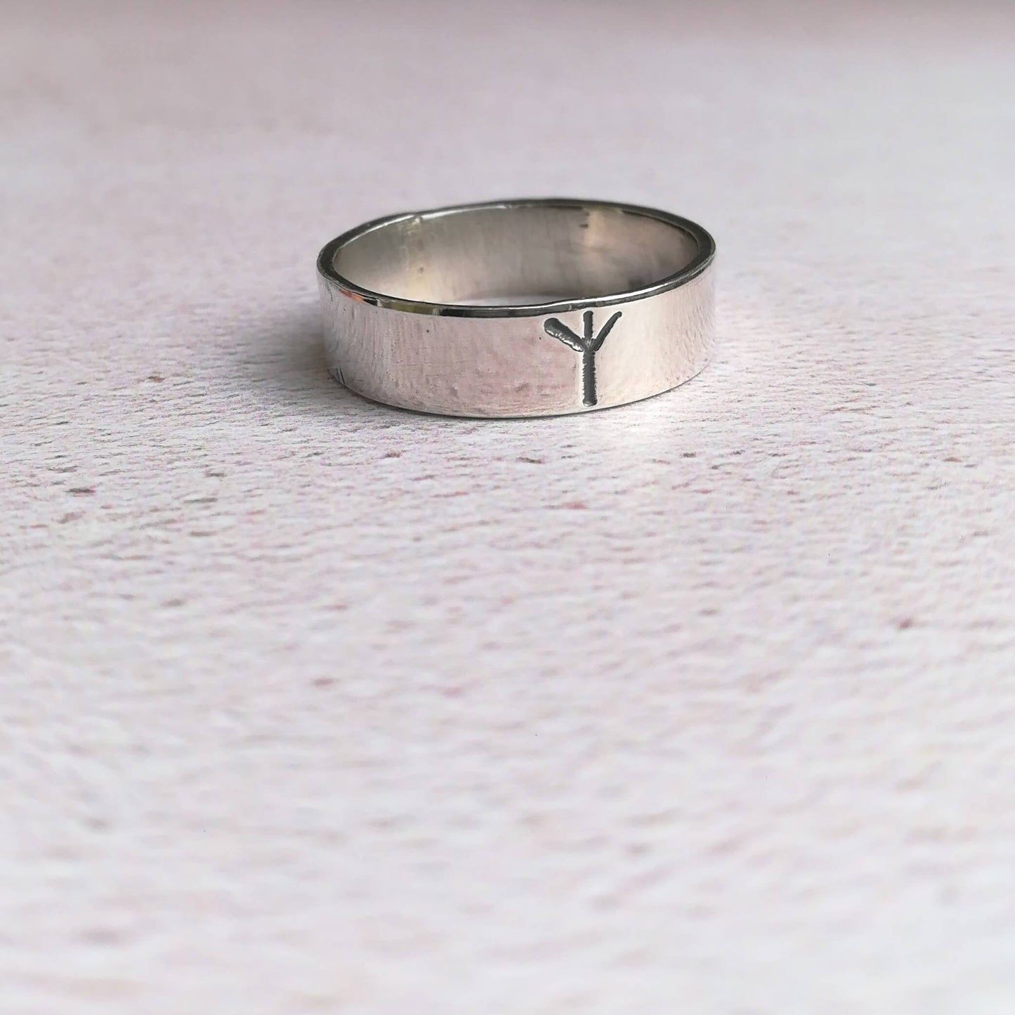 Viking Rune Personalised Initial Ring