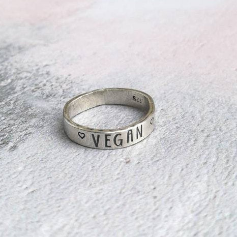 Vegan Sterling Silver Ring