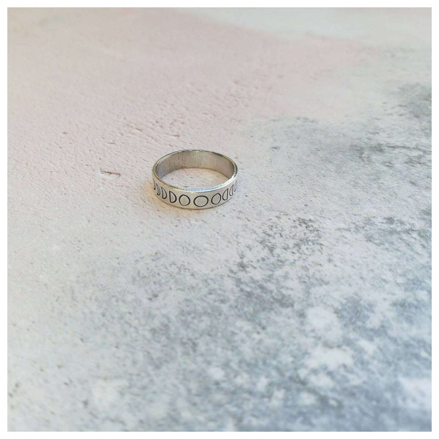 Moon Phases Sterling Silver Ring