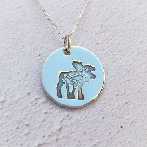 Moose Sterling Silver Necklace