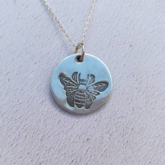 Bee Sterling Silver Necklace