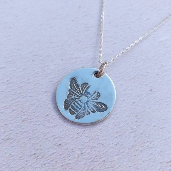Bee Sterling Silver Necklace