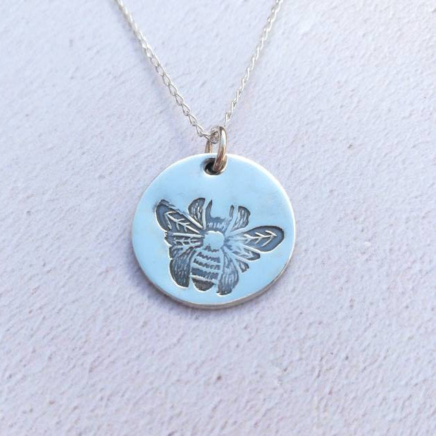 Bee Sterling Silver Necklace
