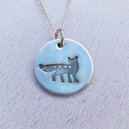 Fox Sterling Silver Necklace
