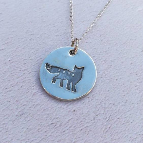 Fox Sterling Silver Necklace