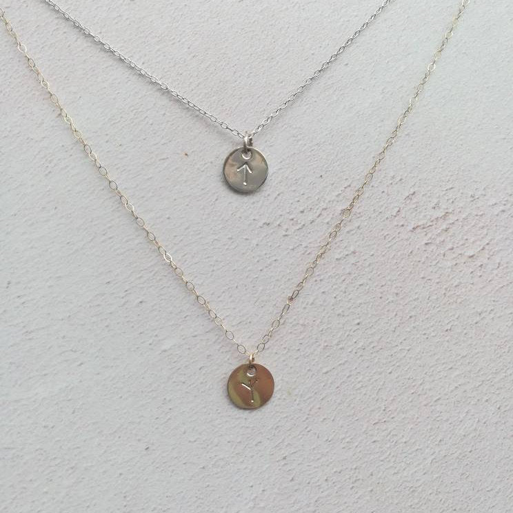 Personalised Viking Rune Initial Necklace