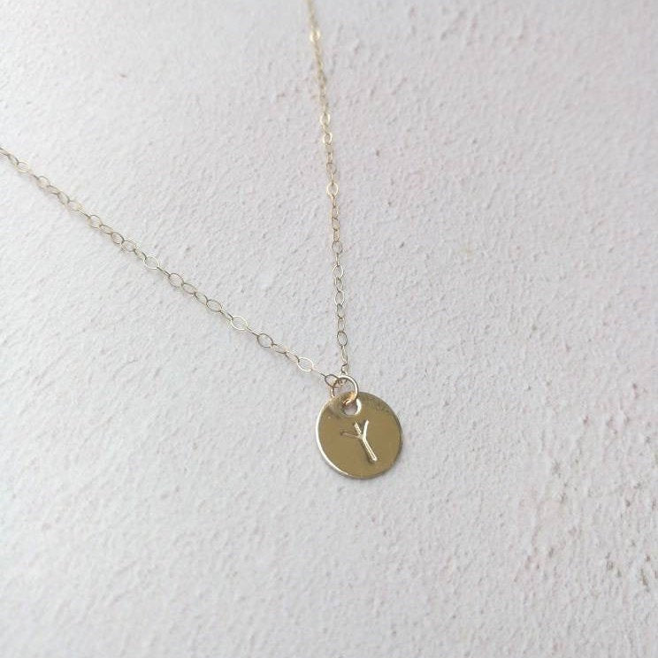Personalised Viking Rune Initial Necklace
